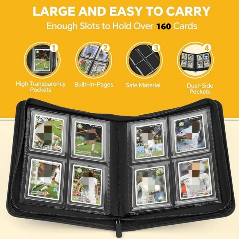 160 Toploader Card Binder | Premium 4-Pocket Collector Storage